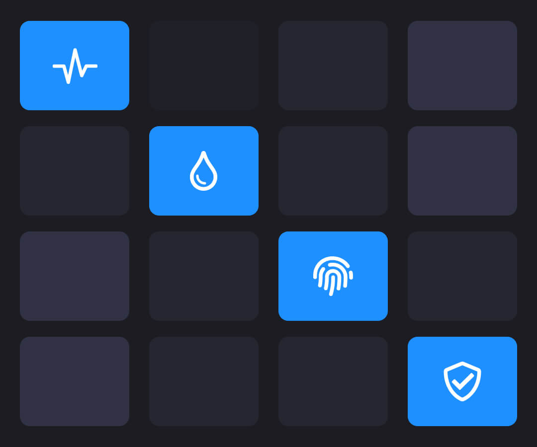Tiled graphic representing security features